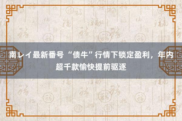 南レイ最新番号 “债牛”行情下锁定盈利，年内超千款愉快提前驱逐