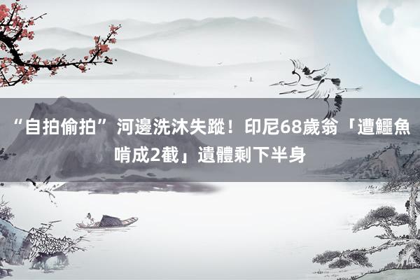 “自拍偷拍” 河邊洗沐失蹤！印尼68歲翁「遭鱷魚啃成2截」　遺體剩下半身