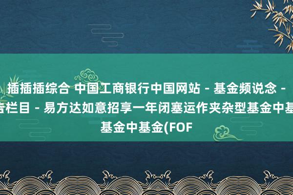 插插插综合 中国工商银行中国网站－基金频说念－基金公告栏目－易方达如意招享一年闭塞运作夹杂型基金中基金(FOF